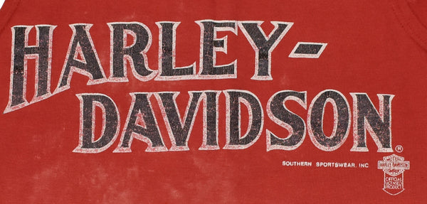 Vintage 80s Harley Davidson Distressed Tank Top Shirt Size Small