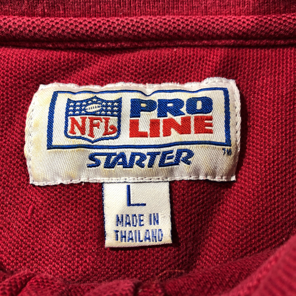Vintage 90s San Francisco 49ers Starter Pro Line Polo Shirt Size Large