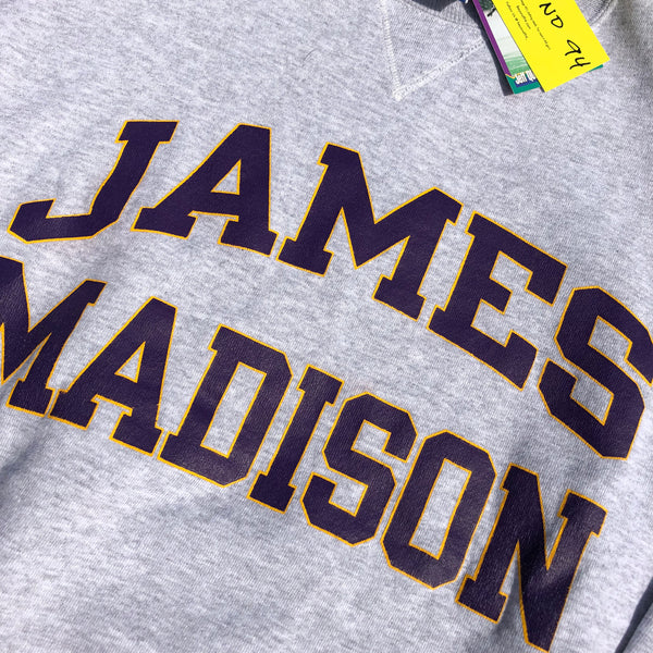 Vintage 90s James Madison Champion Sweatshirt Grey Size Large - Beyond 94