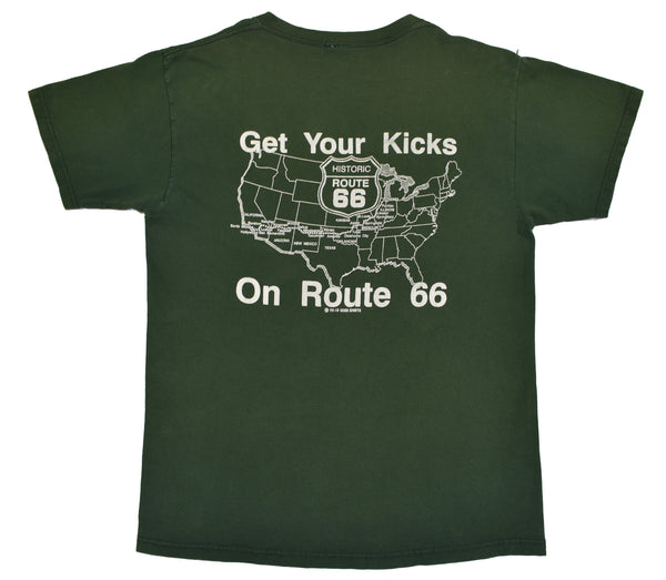 Vintage 00s Route 66 Get Your Kicks Pocket Shirt Size Large