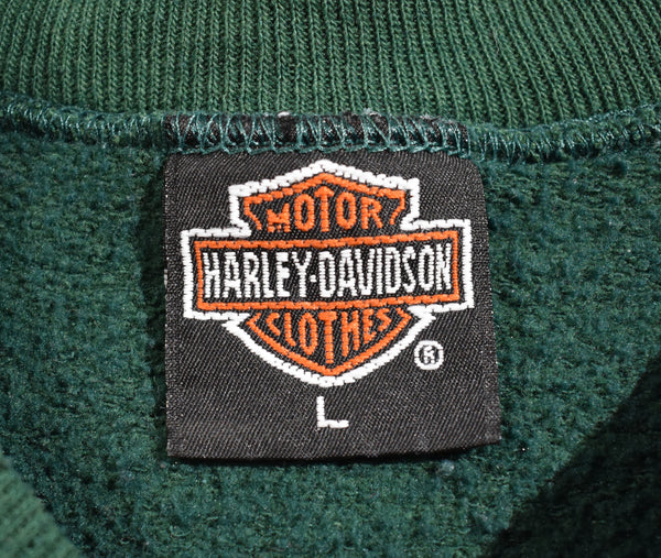 Vintage 90s Harley Davidson USA Embroidered Sweatshirt Size Large