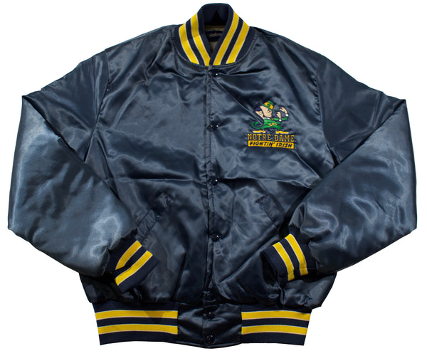 Vintage 90s Notre Dame Fighting Irish Satin Jacket | Beyond 94