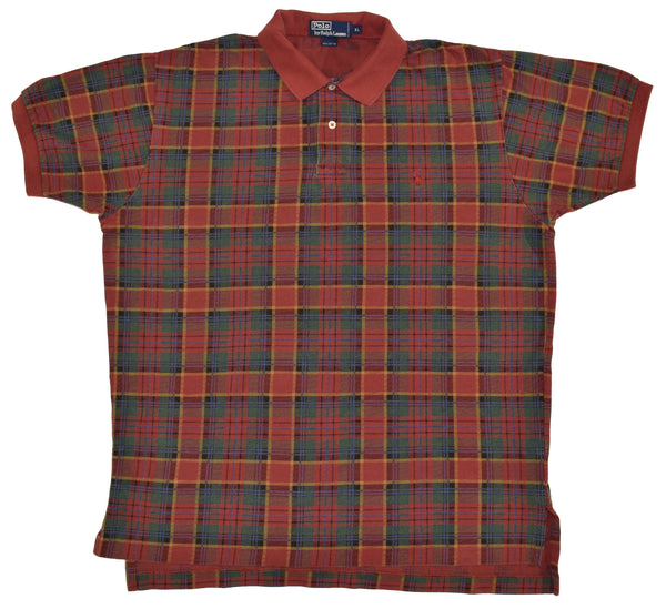 Vintage 90s Polo Ralph Lauren Plaid Polo Shirt Size X-Large