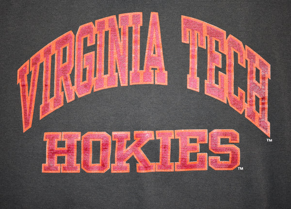 Vintage 90s Virginia Tech Hokies Sweatshirt Size Large