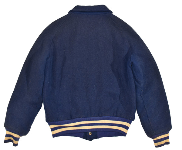 Vintage 60s Derry Area Trojans Chainstitch Band Letterman Wool Varsity Jacket Size Small