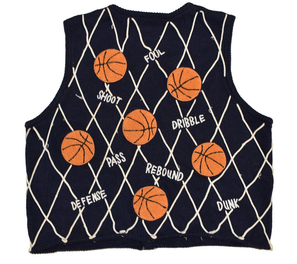 Vintage 00s Basketball Shoot Pass Rebound Cardigan Size Large