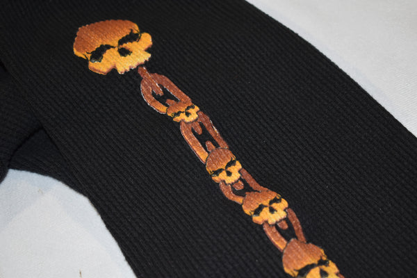 2003 Harley Davidson Skulls Waffle Knit Ls Shirt Size X-Large