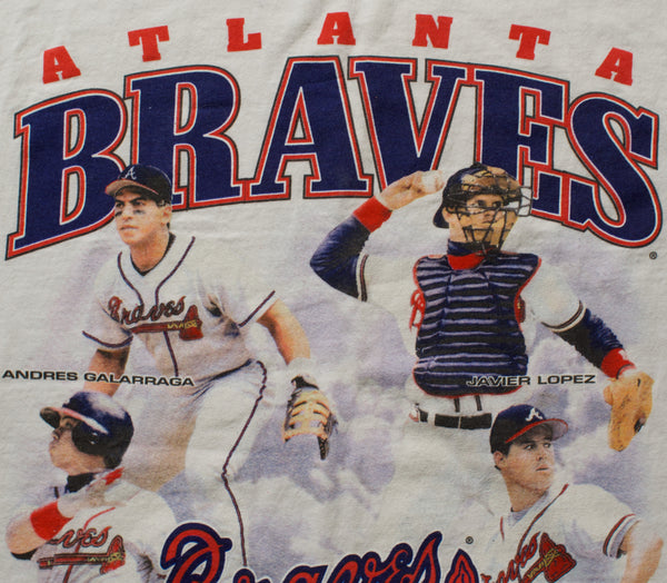 1998 Atlanta Braves Roster Lineup Shirt Size Large
