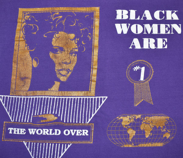 Vintage 90s Black Woman Beauty Shirt Size XXX-Large