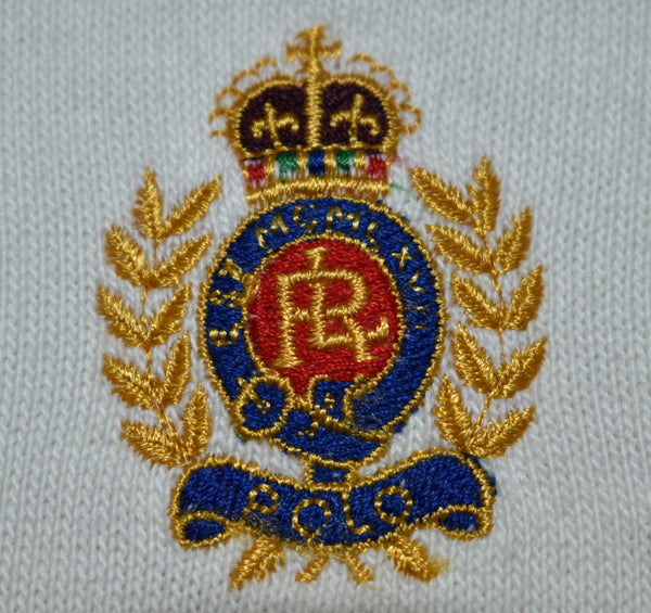 Vintage 90s Made In USA Ralph Lauren Polo Crest Rugby Ls Shirt Size X-Large