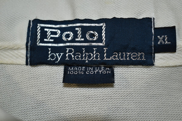 Vintage 90s Made In USA Ralph Lauren Polo Crest Rugby Ls Shirt | Beyond 94