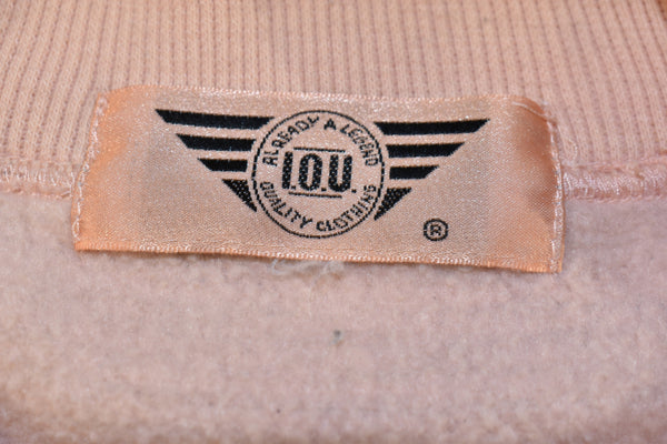 Vintage 90s I.O.U. Embroidered Striped Sweatshirt Size X-Large