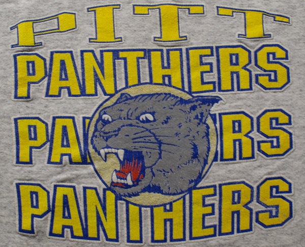 Vintage 90s University Of Pitt Panthers Sweatshirt Size Large