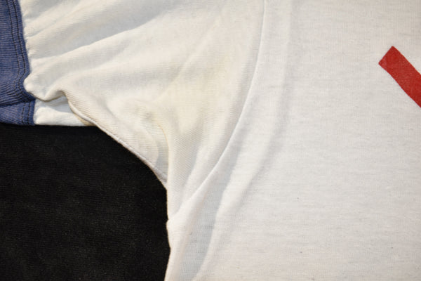 Vintage 80s LA France Wolf Ringer Shirt Size X-Large