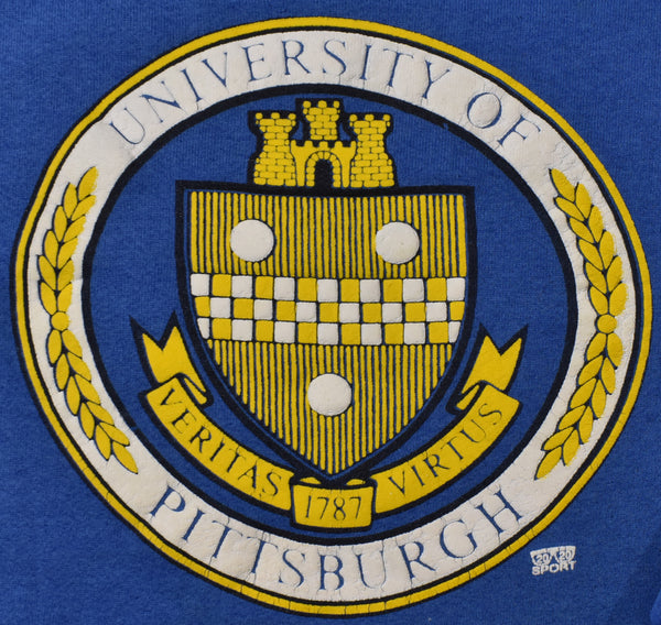 Vintage 90s University Of Pitt Panthers Sweatshirt Size Large