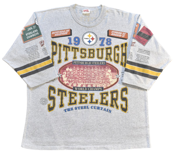 Vintage 90s Pittsburgh Steelers Long Gone Shirt Size X-Large