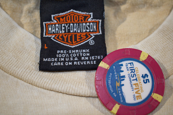 1998 Harley Davidson Acid Wash Shirt Size Large