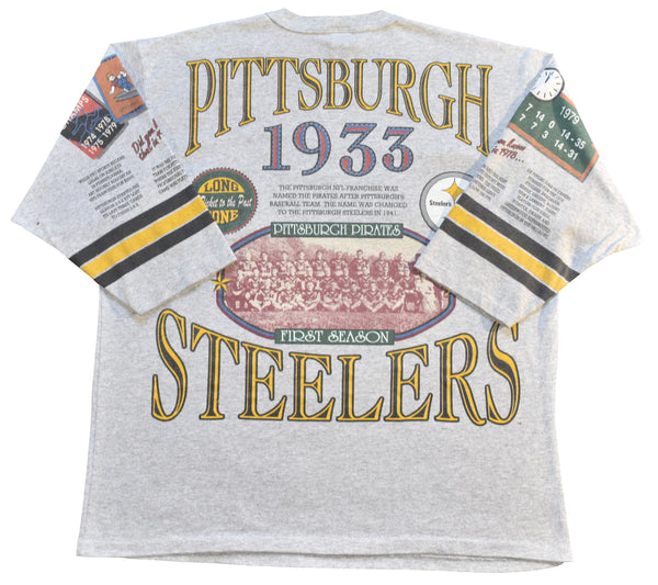 Vintage 90s Pittsburgh Steelers Long Gone Shirt Size X-Large