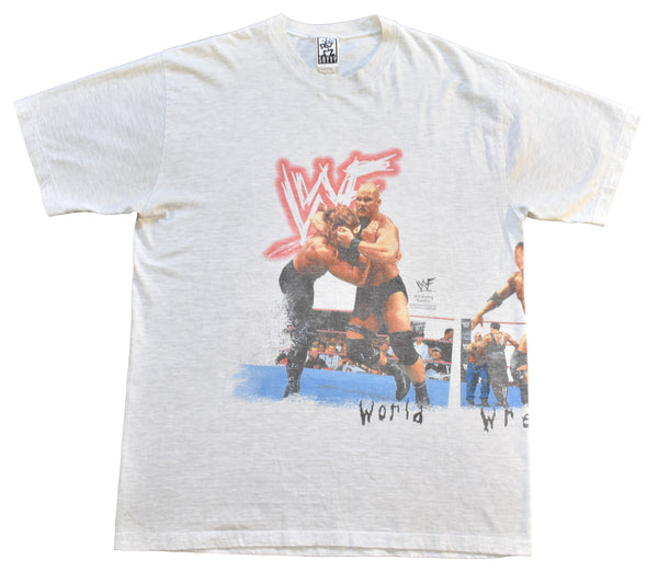 1998 WWF Stone Cold Steve Austin Undertaker Wrap Around Shirt Size Large