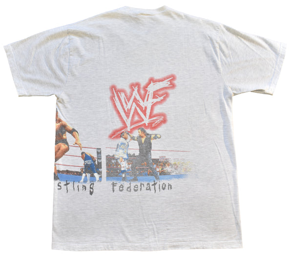 1998 WWF Stone Cold Steve Austin Undertaker Wrap Around Shirt Size Large