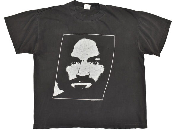 1991 Zooport Riot Gear Charles Manson Single Stitch Shirt Size X-Large