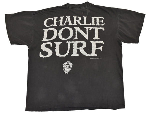 1991 Zooport Riot Gear Charles Manson Single Stitch Shirt Size X-Large