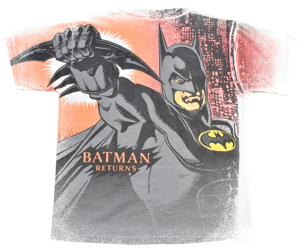 1991 DC Comics Batman Returns All Over Print Single Stitch Shirt Size X-Large
