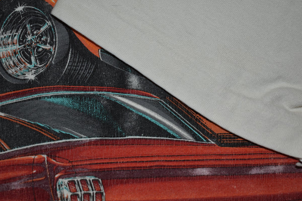 1991 Ford Mustang Wild Horses Pro Street Car Single Stitch Shirt Size Large