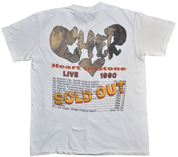 Vintage 1990 Cher Heart Of Stone Single Stitch Band Shirt | Beyond 94