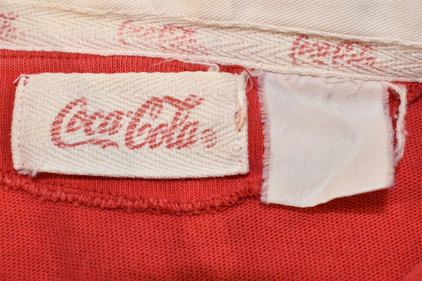 Vintage 80s Coca Cola Ls Rugby Shirt Size X-Large