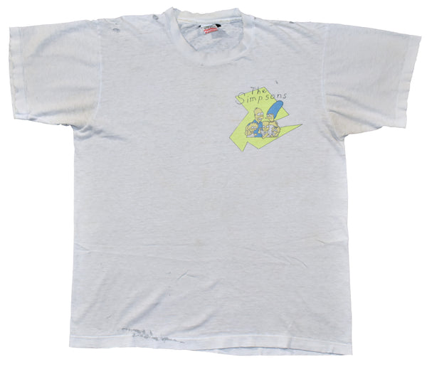 Vintage 90s Distressed Bart Simpson WVU Party Dude Single Stitch Shirt | Beyond 94