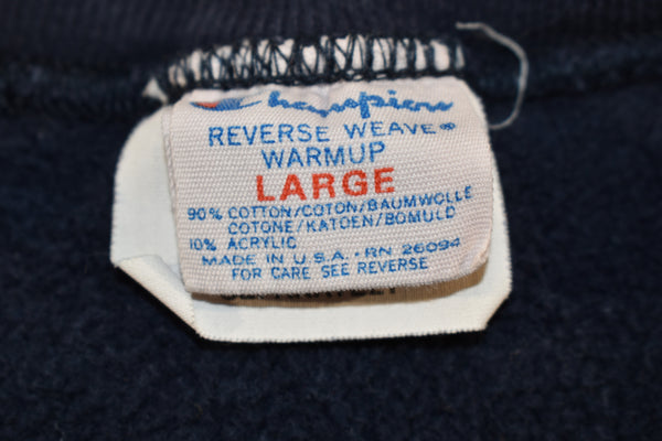 Vintage 80s Carnegie Mellon Champion Reverse Weave Embroidered Sweatshirt Size Large