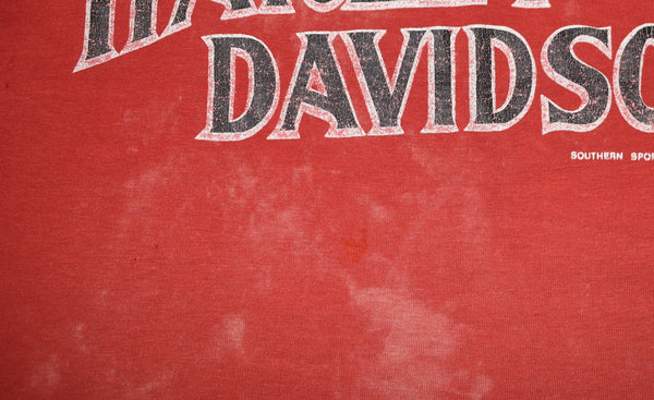 Vintage 80s Harley Davidson Distressed Tank Top Shirt Size Small