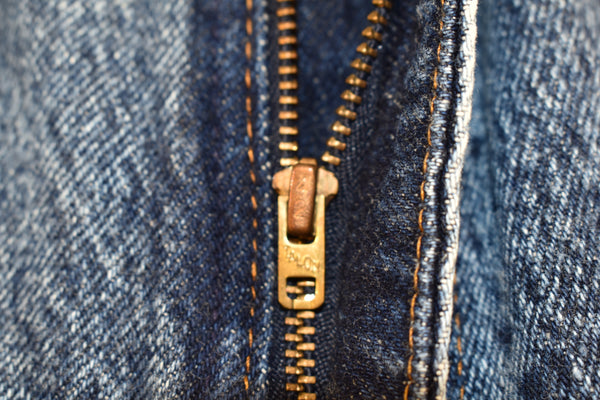 Vintage 80s Acid Wash Talon Zipper Denim Pants Size 36" x 30".