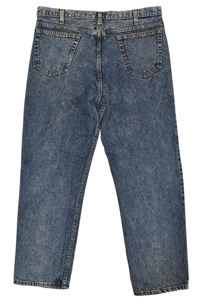 Vintage 80s Acid Wash Talon Zipper Denim Pants Size 36" x 30".