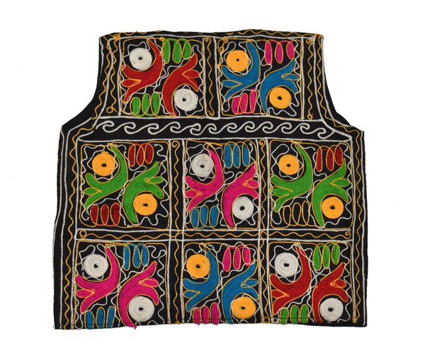 Vintage 90s Handmade Abstract Embroidered Vest Women's Size M/L