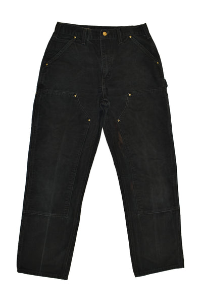 Vintage 90s Carhartt Double Knee Black Pants Size 30" x 31"