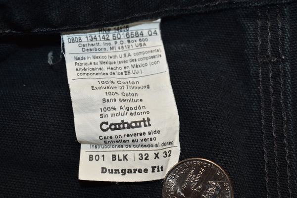 Vintage 90s Carhartt Double Knee Black Pants Size 30" x 31"