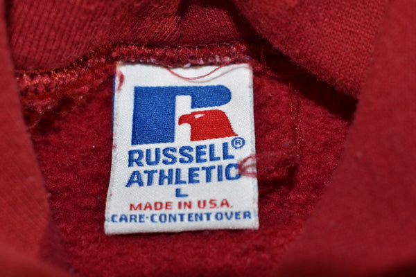 Vintage 90s Russell Athletic Blank Hoodie Size Large