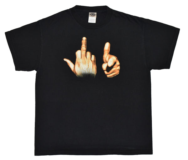 Vintage 00s F*** You Middle Finger Shirt Size Medium