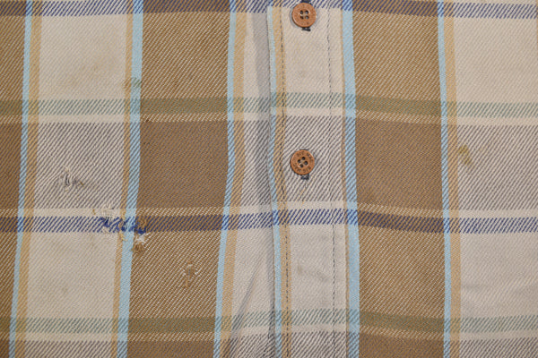 Vintage 80s Big Mac Plaid Flannel Button Up Shirt Size Large