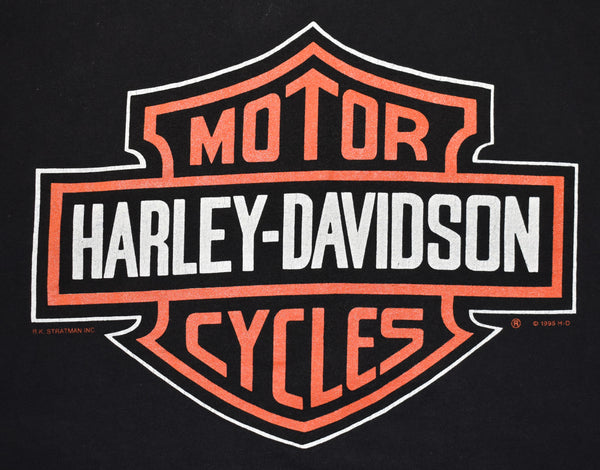 1995 Harley Davidson Big Logo Single Stitch Shirt Size X-Large