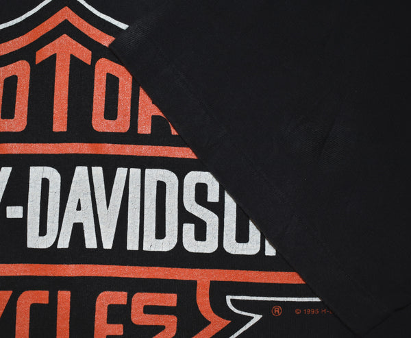 1995 Harley Davidson Big Logo Single Stitch Shirt Size X-Large