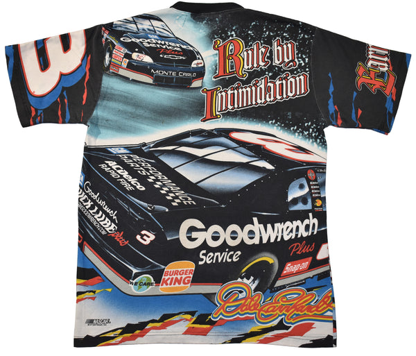 Vintage 90s Dale Earnhardt Rule By Intimidation All Over Print Nascar Shirt | Beyond 94