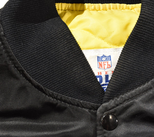 Vintage 80s Pittsburgh Steelers Starter Satin Jacket Size Large