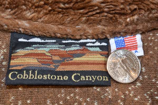 Vintage 90s Cobblestone Canyon Dog Fleece Jacket Size X-Large