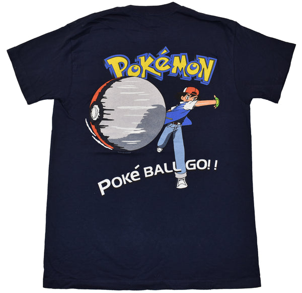 1996 DS Pokemon Ash Ketchum Poke Ball Go TV Anime Promo Shirt Size Small