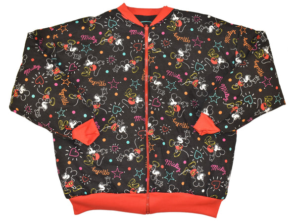 Vintage 90s DS Disney Mickey Mouse Reversible Bomber Jacket Size X-Large