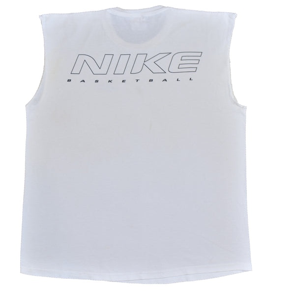 Vintage 90s Distressed Nike Basketball Chopped Shirt Size Large