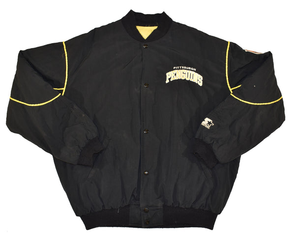 1992 Pittsburgh Penguins Back 2 Back Starter Bomber Jacket Size Large
